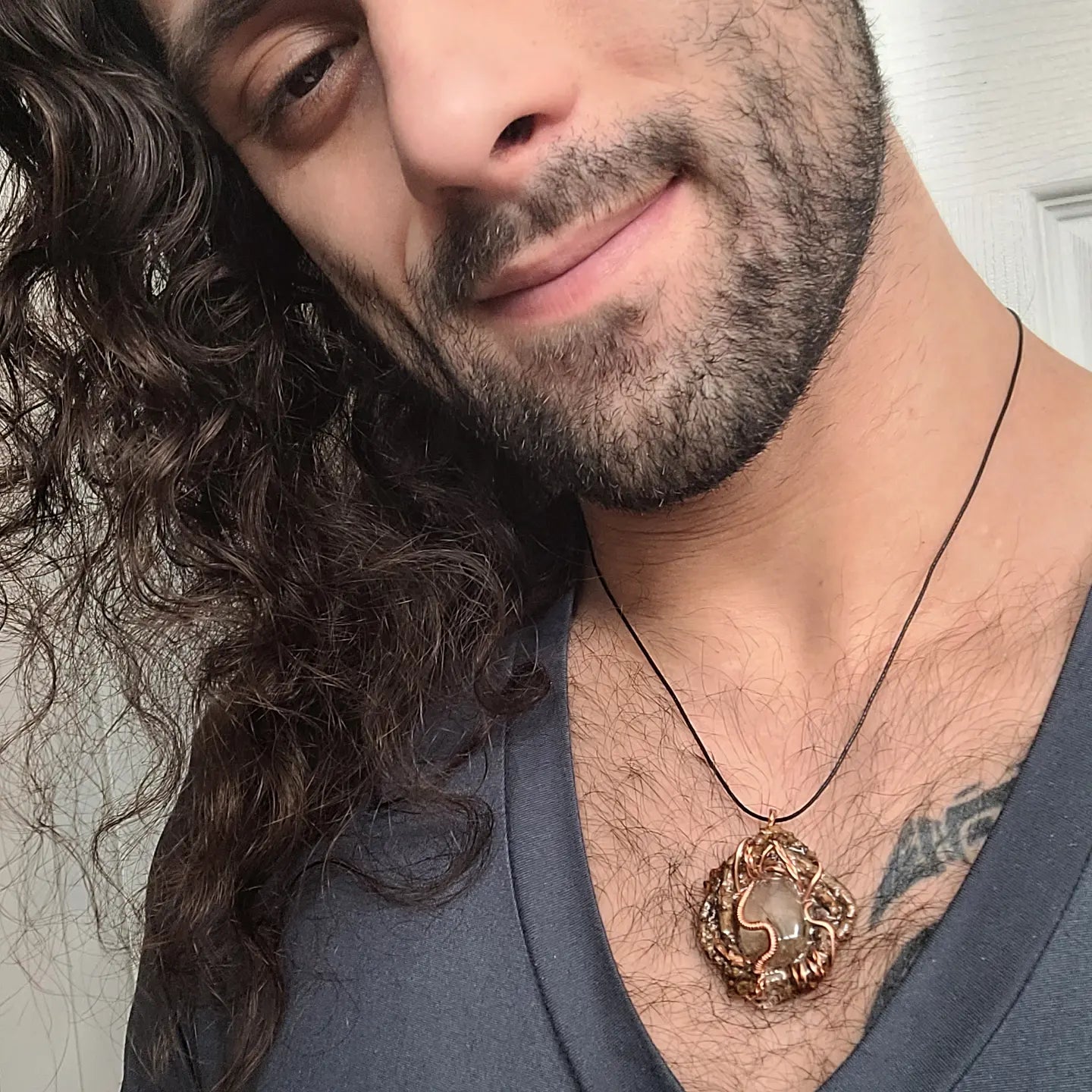 Double sided, Rutile quartz in Pine branch Spiritnest