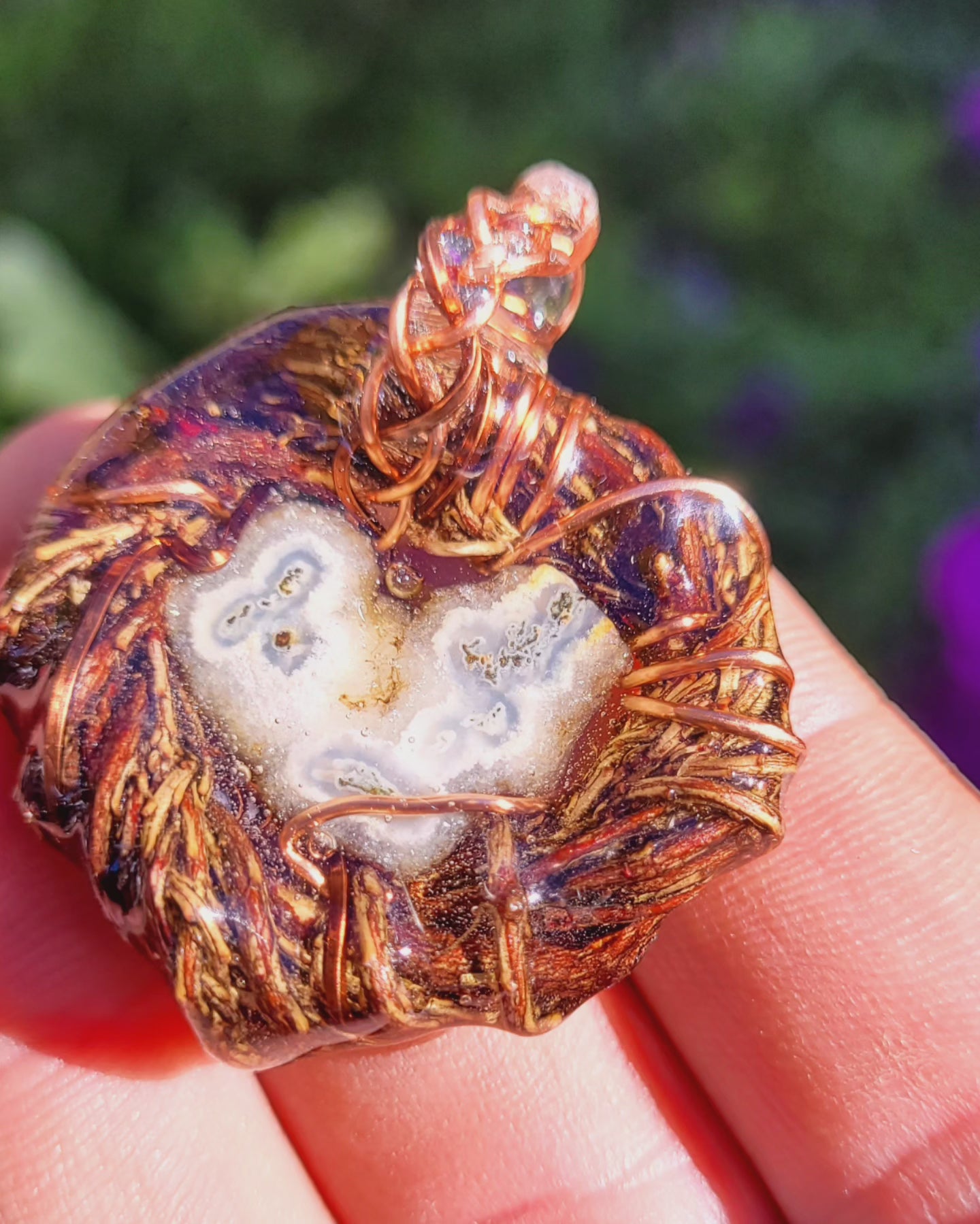 Hemlock, Solar Quarts Stalactite and Fire Opal Nest