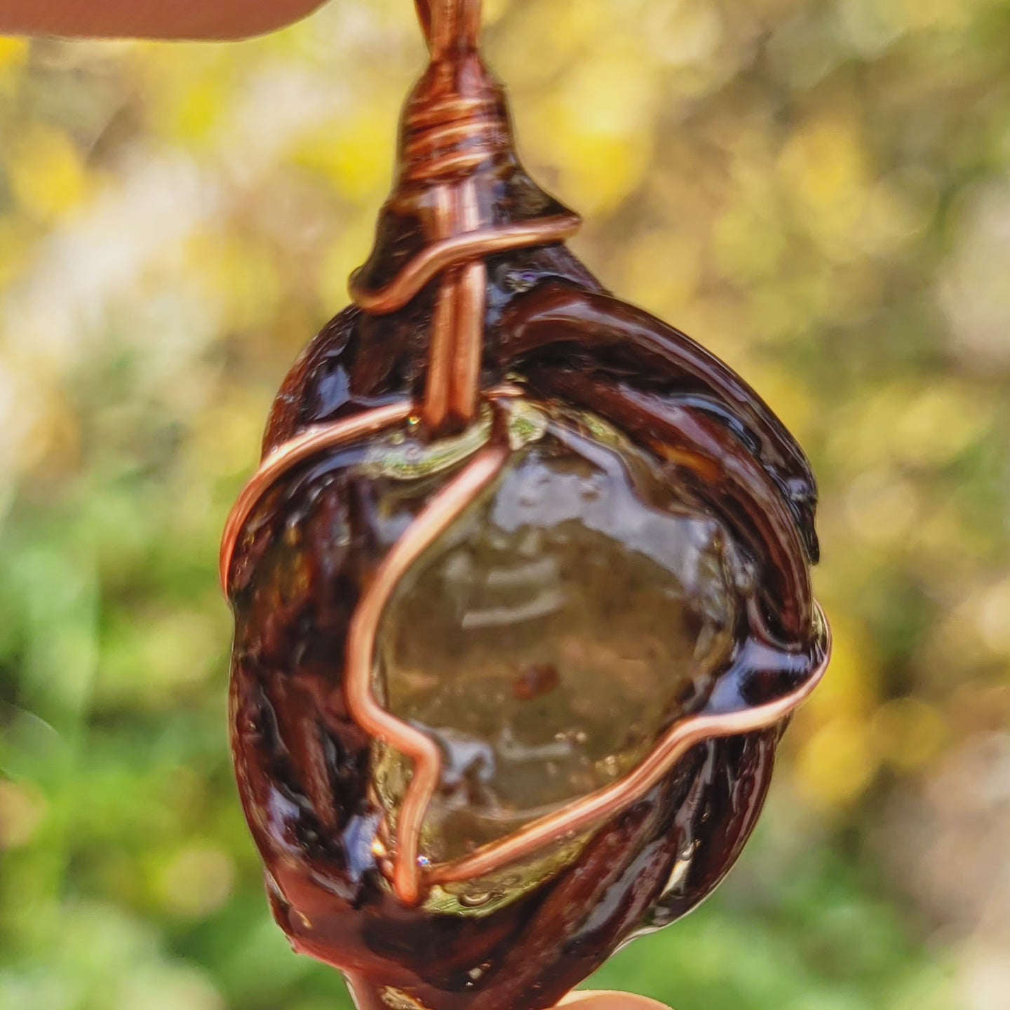 Double Sided, Blood Wood Nested Meteor Glass