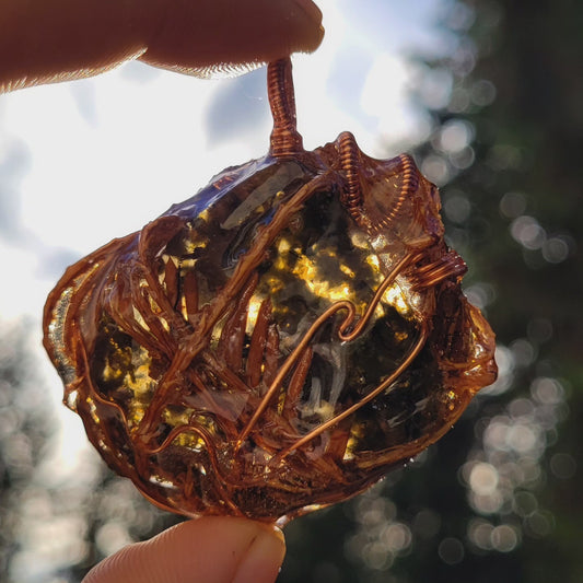 Moss Agate Nested in Yew