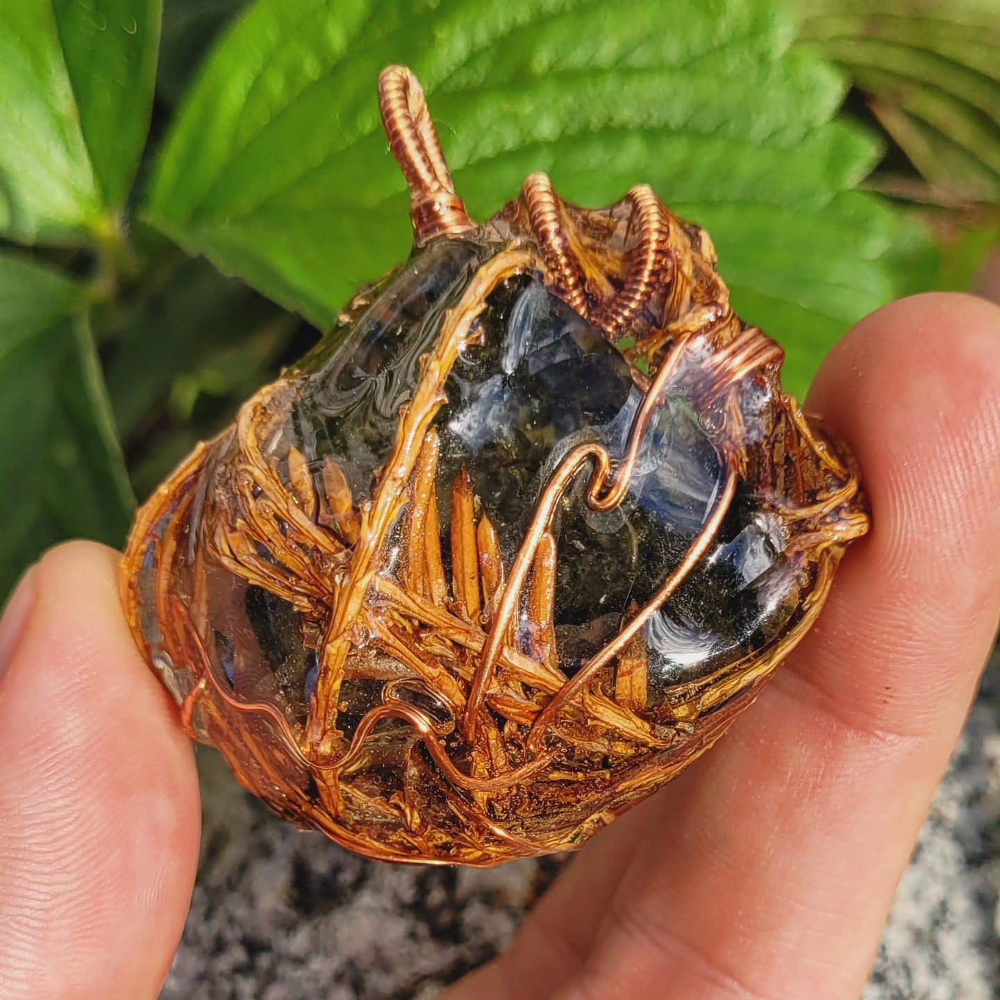 Moss Agate Nested in Yew