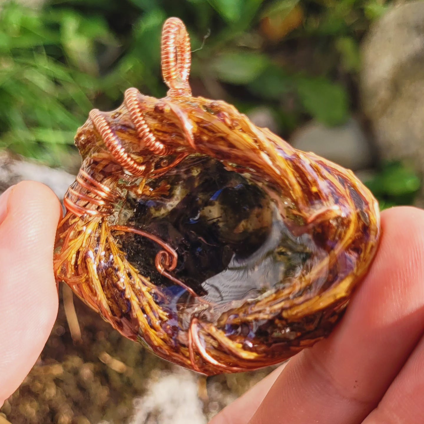 Moss Agate Nested in Yew