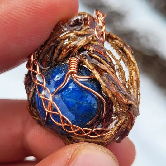 Western hemlock and Lapis Lazuli Spiritnest